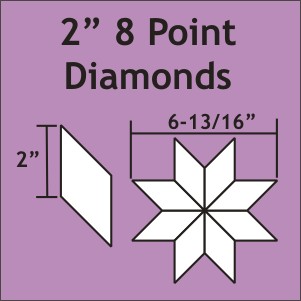 Papskabelon i form af en 45 graders diamant med sidemål på 2