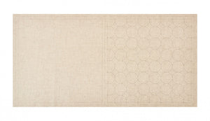 Cosmo Sashiko Cotton & Linen Precut Fabric - Circle - Natural - fortrykt stof til Sashiko fra Lecien