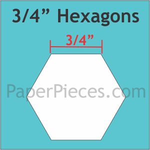 3/4" inch hexagoner, 100 stk, fra PaperPiercers