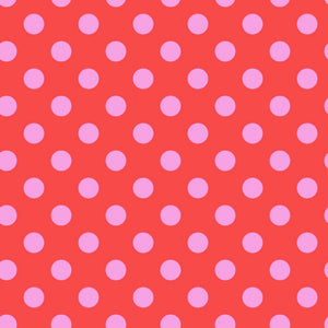 Pom pom i farven Poppy af Tula Pink fra kollektionen Pom Pom & Stripes