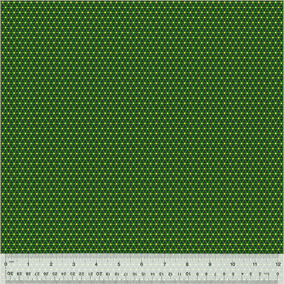 Radial Bloom i farven Sap fra kollektionen Circa: Poison Green fra Windham Fabrics