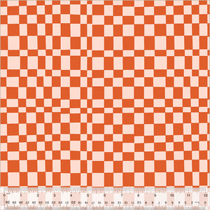 Checker i farven Mandarin-Blush fra kollektionen Kaleidoscope  af Annabel Wrigley for Windham Fabric