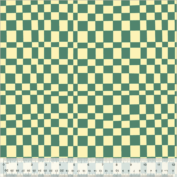 Checker i farven Agave-Vanilla Custard fra kollektionen Kaleidoscope  af Annabel Wrigley for Windham Fabric