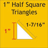 1 inch HST/Half Square trekant fra Paper Pieces, 200 stk