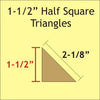 1.5 inch HST/Half Square trekant fra Paper Pieces, 140 stk