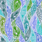 Shooting Star ekstra bredt bagsidestof i farven Water af Anna Maria Perry (Horner)