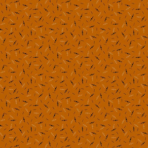 Hide'n seek i farven orange fra kollektionen Cheddar & Coal II af Pam Buda for Marcus Farbrics