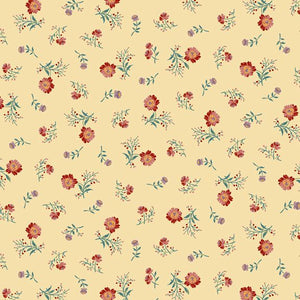 Poppy Field i farven Cream fra kollektionen Heartstone af Lynn Wilder for Marcus Fabrics