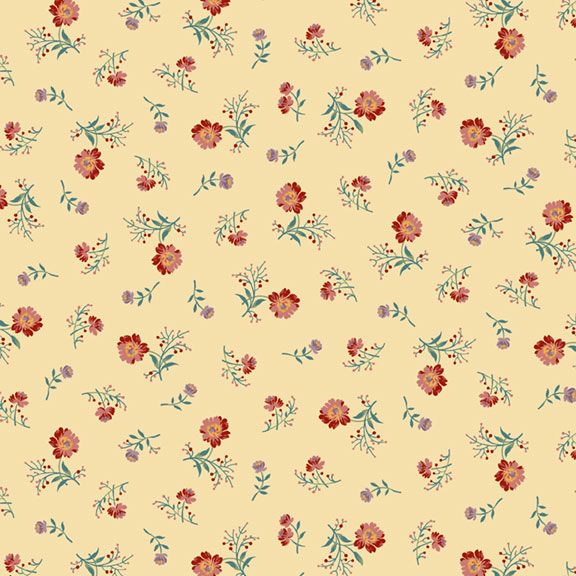 Poppy Field i farven Cream fra kollektionen Heartstone af Lynn Wilder for Marcus Fabrics
