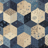 Pam's Stars cheater print in blue af Pam Buda fra Marcus Brothers