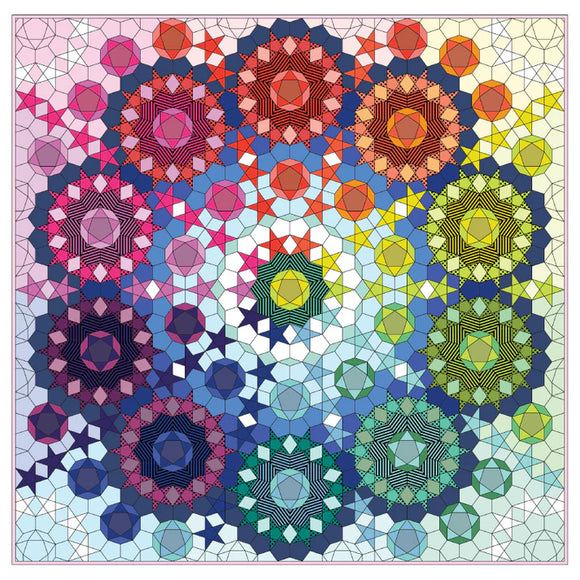 Supernova af Tula Pink - komplet pakke med alt pap - forhåndsbestilling inkl. depositum