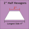 2 inch halve hexagoner, 50 stk, fra PaperPiercers