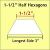 1½ inch halve hexagoner, 50 stk, fra PaperPiercers