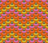 Echinacea Rhythm in Fire fra kollektionen Perennial Borders fra Anna Maria Textiles