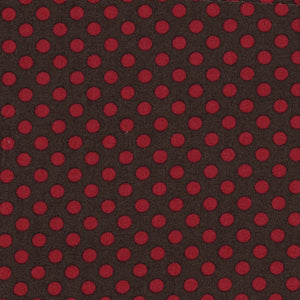 Brunt stof med røde dots fra Collection for a Cause Love Series ca. 1825-40 af Howard Marcus for moda