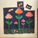 Echinacea Filed Quilt block bundle af Wollypetals