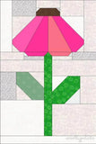Echinacea Filed Quilt block bundle af Wollypetals