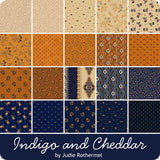 Indigo & Cheddar Jelly Roll af Judie Rothermel for Marcus Fabrics