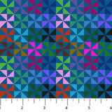 Pinwheel in Swish i farven Lush fra kollektionen Piecework af Anna Maria Textiles