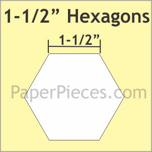 1,5 inch hexagoner, 300 stk, fra PaperPiercers