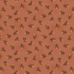 Sprigged Blooms i pink fra kollektionen Chocolate Covered Cherries af Kim Diehl for Henry Glass