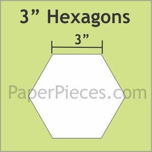 3 inch hexagoner, 100 stk, fra PaperPiercers