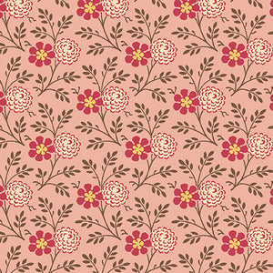 Pom Pom Posey in pink fra kollektionen Cloverdale House af Di Ford for Andover Fabrics