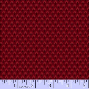 Repro julestof rødt med lille foulard print af Pam Buda for Marcus  Fabrics