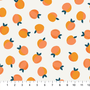 Peaches i farven Cream fra kollektionen More Pie? af Dana Willard for Figo Fabrics
