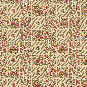 French Garden i farven rose fra kollektionen Anne's English Scrap Box af Di Ford for Andover Fabrics