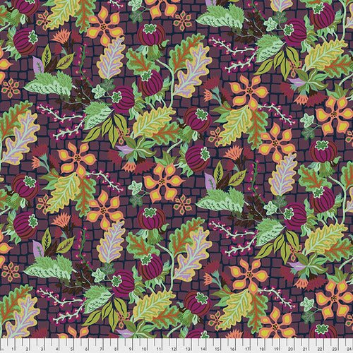 Abundance i farven Nightfall fra kollektionen Earth Made Paradise af Kathy Doughty for FreeSpirit Fabrics