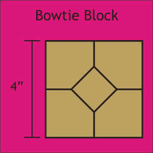 4" inch Bowtie blokke, 8 stk fra Paper Piecers