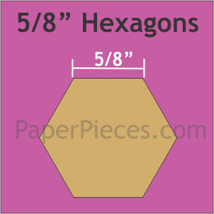 5/8 inch hexagoner, Bulk pack med 1836 stk, fra PaperPiercers