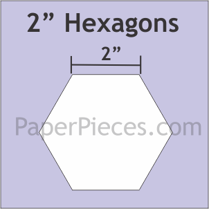 2 inch hexagoner, 150 stk, fra PaperPiercers