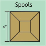 4" inch Spool blokke, 8 stk fra Paper Piecers