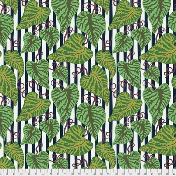 Tropical Leaf - Cool fra kollektionen Earth Made Paradise af Kathy Doughty for FreeSpirit Fabrics