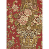 Columns in red fra kollektionen Cloverdale House af Di Ford for Andover Fabrics