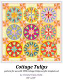 Cottage Tulips Quilt mønster af Victoria Findley Wolfe inkl. akrylskabeloner