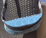 Cosmo Sashiko Cotton & Linen Precut Fabric - Circle - Blue - fortrykt stof til Sashiko fra Lecien